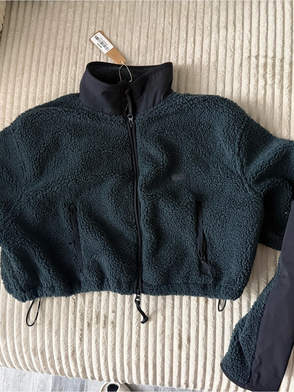 SKIMS Teddy Funnel Neck Cropped Jacket